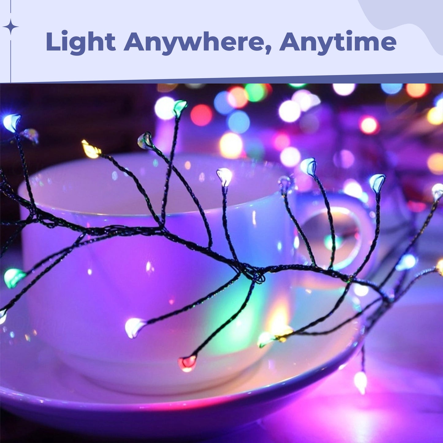 LED Firecracker String Lights – Dazzling Copper Wire Sparkle