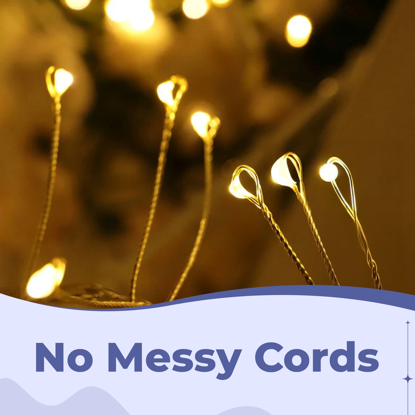 LED Firecracker String Lights – Dazzling Copper Wire Sparkle