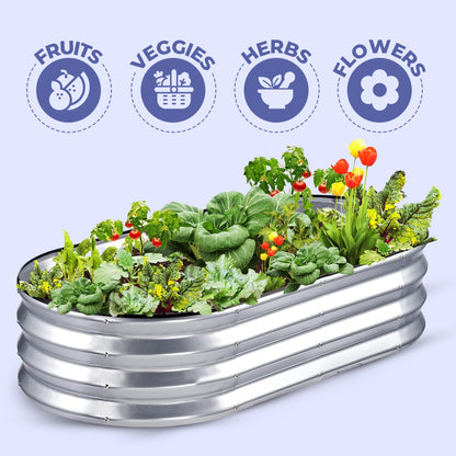 Galvanised Steel Raised Garden Bed - Easy Installations
