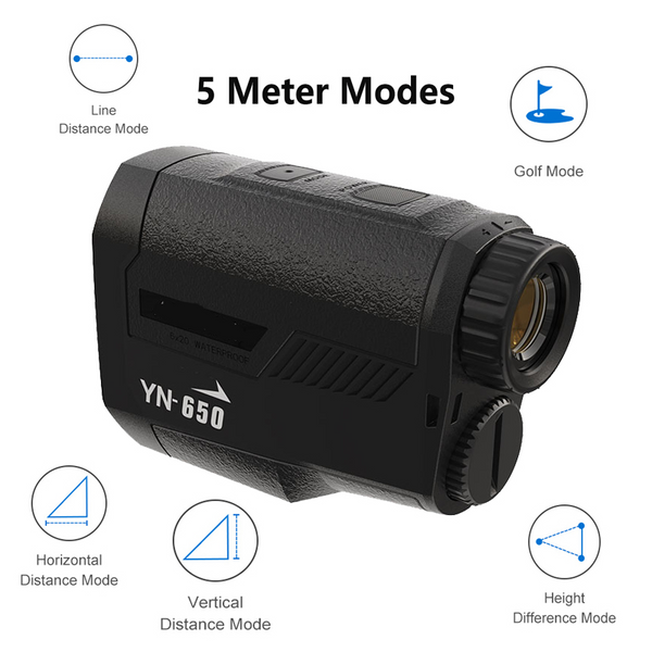 Golf Laser Distance Meter Rangefinder with Slope Adjusted Mode, Flag-Lock and Long Range Capability for Golf and Hunting