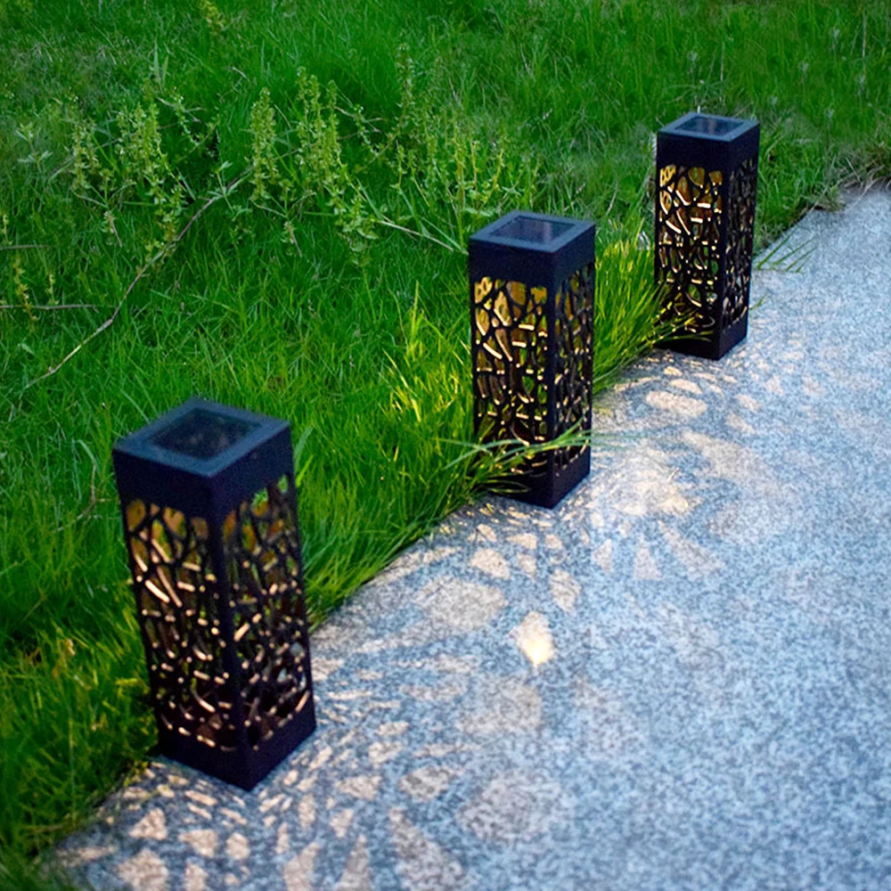 Garden Solar-Powered Stake Lights - Waterproof Outdoor LED for Pathway, Landscape, Driveway, Walkway and Decorations (4-PACKS)