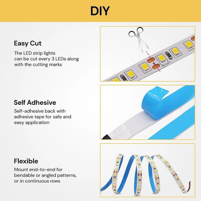 Waterproof LED Strip Light - Adjustable brightness and modes