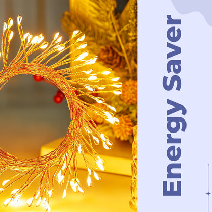 LED Firecracker String Lights – Dazzling Copper Wire Sparkle