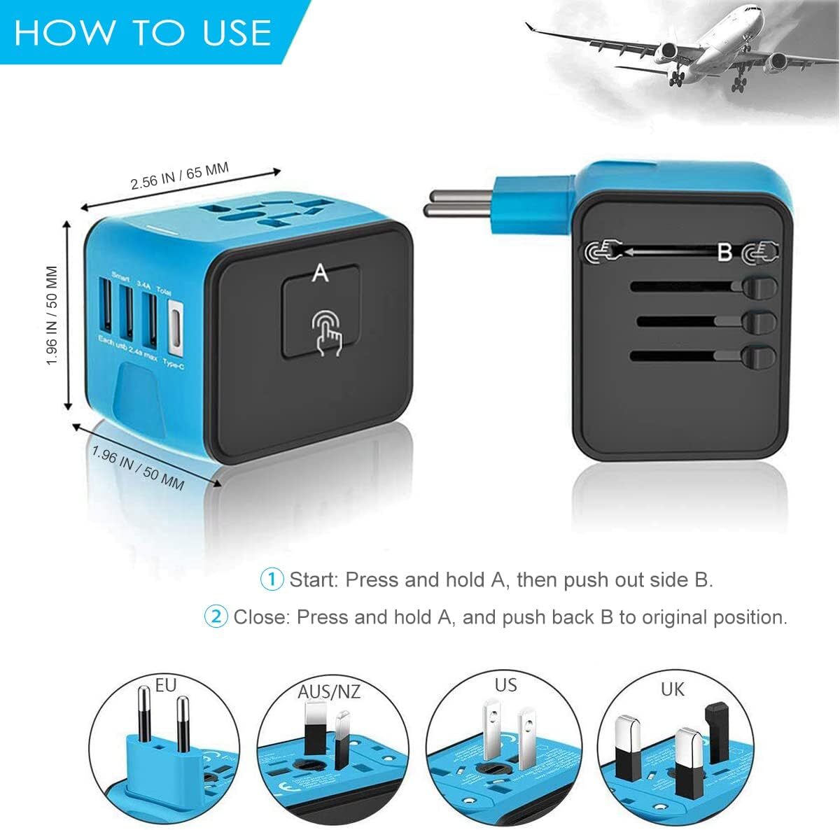 All-in-one Universal Travel Power Adapter