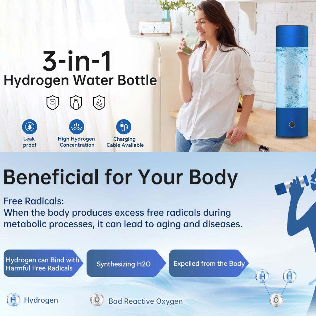 Hydrogen Water Ionizer Bottle – Improves Overall Well-being