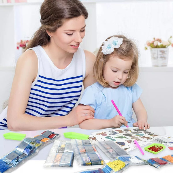 DIY Diamond Painting Stickers Kits for Kids with tools