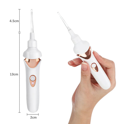 Cordless Ear Wax Remover for Gentle Ear Wax Removal - Safe and Painless Vacuum Cleaner with Spiral