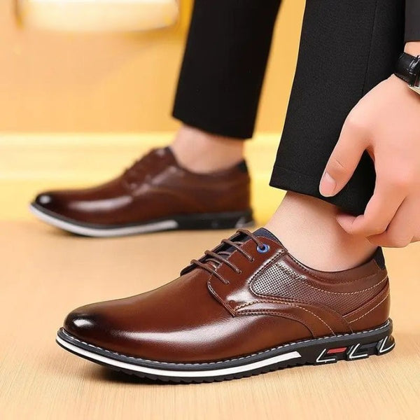 Men Orthopedic Leather Dress Shoes - Stay Comfortable in every occasion Work, Office or at Party