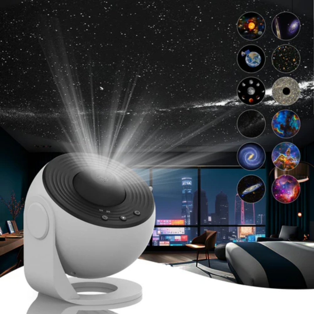 Planetarium Galaxy Projector - 360° rotation for full-room coverage