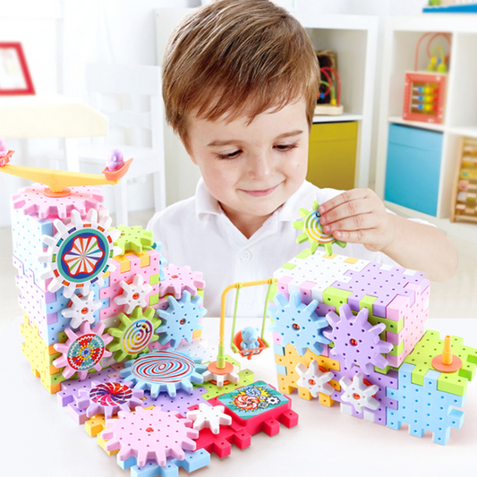 Rotating Gears Building Toy - Spark Creativity and Fun for Your Kids