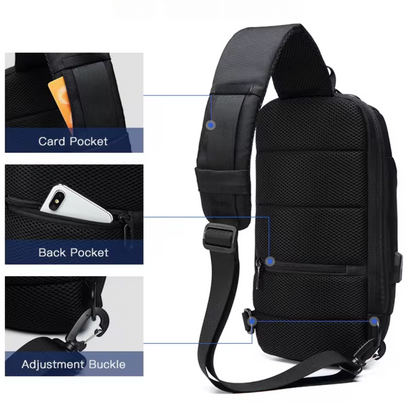 Anti-Theft Crossbody Charging Bag - Anti-theft lock for ultimate security