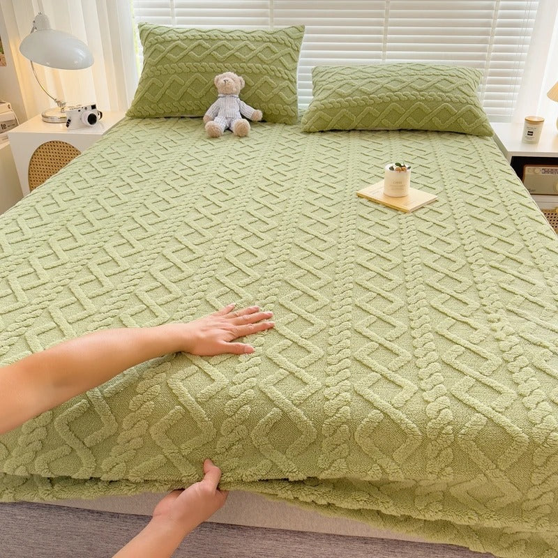 Thick Plush Fitted Mattress Cover Sheet - Soft & Easy to Make