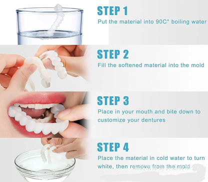 Denture Molds for Teeth (Top & Bottom) - Get Instant Veneers Smile & Confidence