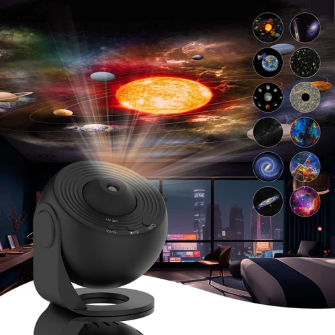 Planetarium Galaxy Projector - 360° rotation for full-room coverage