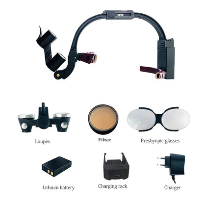 Adjustable Dental LED Loupes Headband with Magnification for Clear View