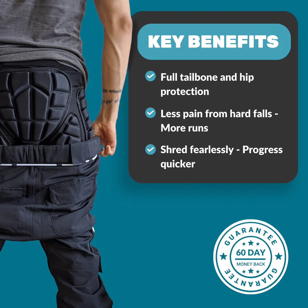 Snowboard and Ski Impact Shorts - Provides Protection & Comfort