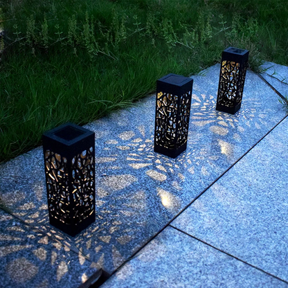 Garden Solar-Powered Stake Lights - Waterproof Outdoor LED for Pathway, Landscape, Driveway, Walkway and Decorations (4-PACKS)