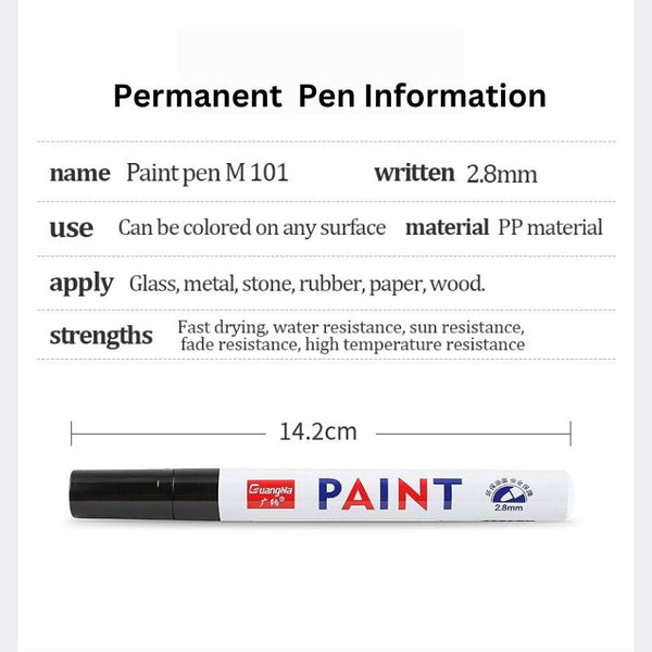 Waterproof Permanent Tire Paint Pen