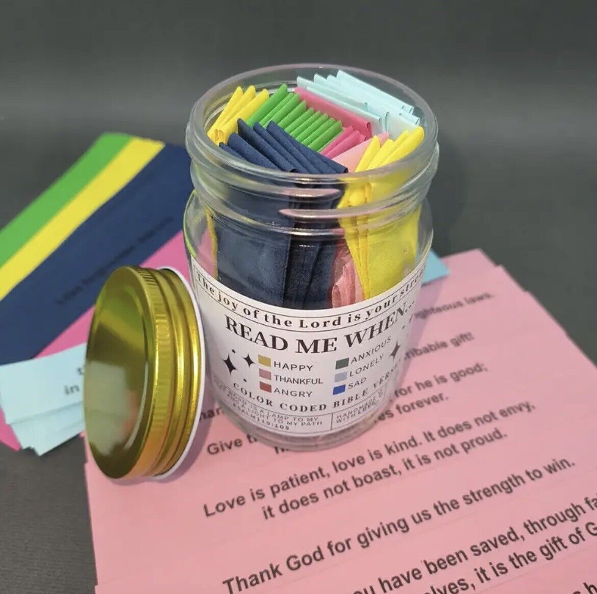 Hope Jar - Filled with Bible Verses for Emotional Strength and Spiritual Connection