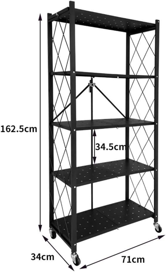 Metal Shelves Organiser on Wheels - Designed for Heavy-Duty Use