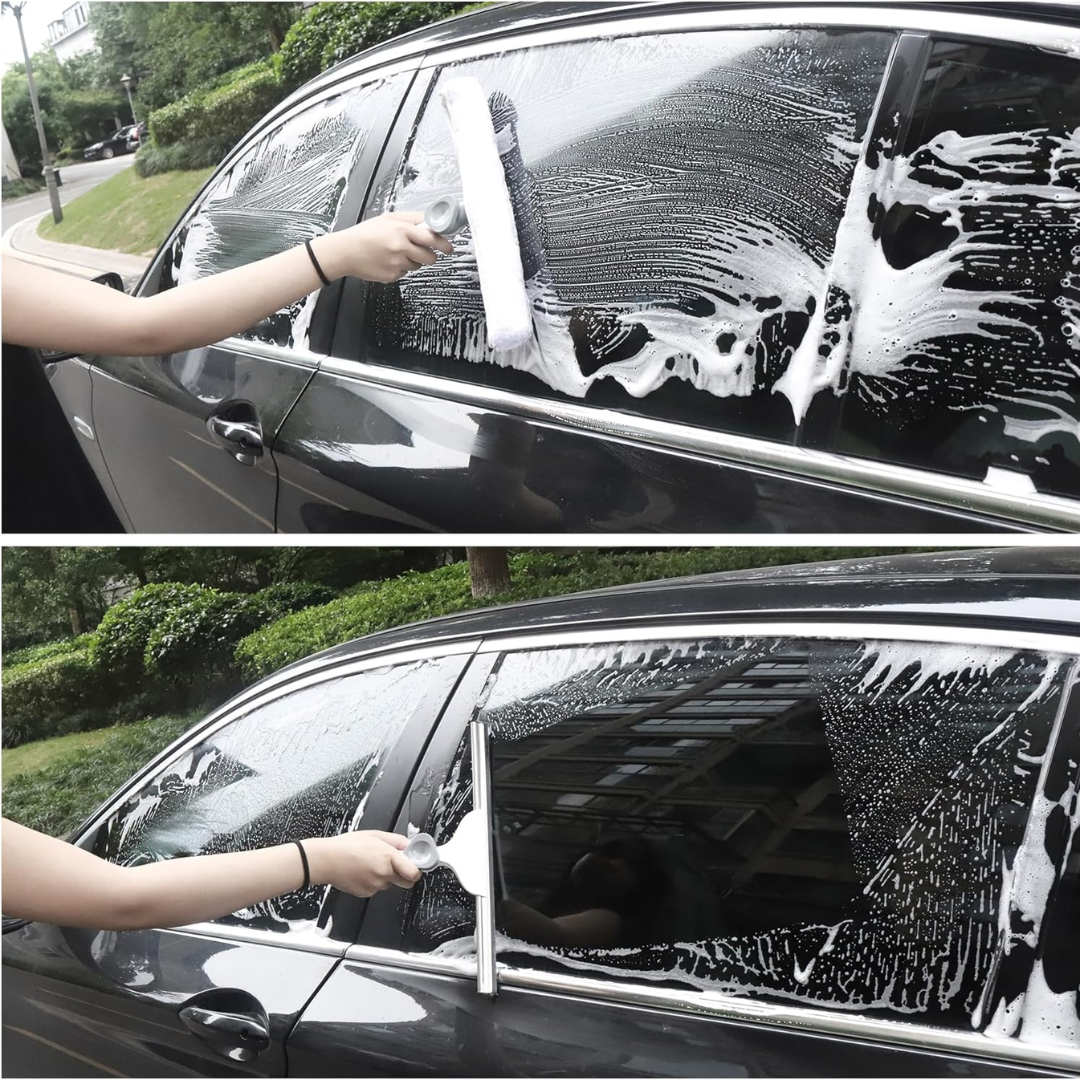 Multi-Functional Window Squeegee - Streak-Free Crystal Clear Results