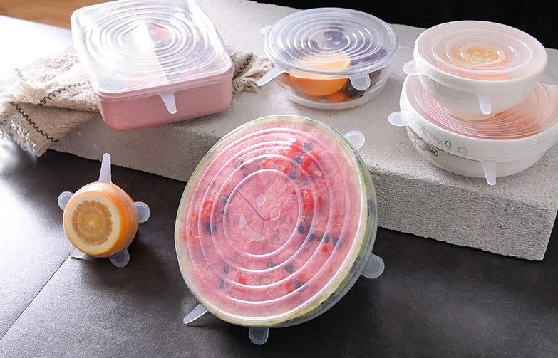 Reusable Stretch Lids Food Saviour Lids (5-PCS) - Eco-Friendly Protection for your Food