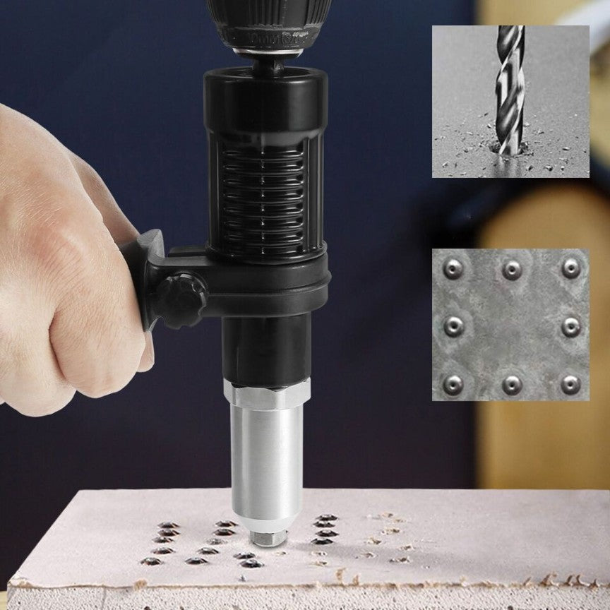 Cordless Rivet Tool for Drill - Ideal for Electrical Nut Riveting and Insertion