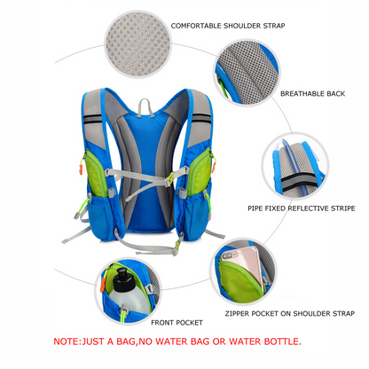 Riding Hydration Vest Bag for Runners, Hikers and Bikers