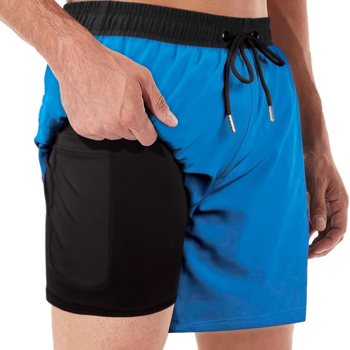 Mens Swim Trunks with Firm Pocket - Compression Liner