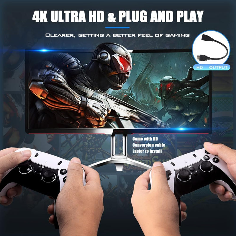 Wireless Retro Gaming Stick with 40,000+ Built-in Games, 2.4G Controller, 4K HDMI Output - Perfect Gift for Adult Gamers