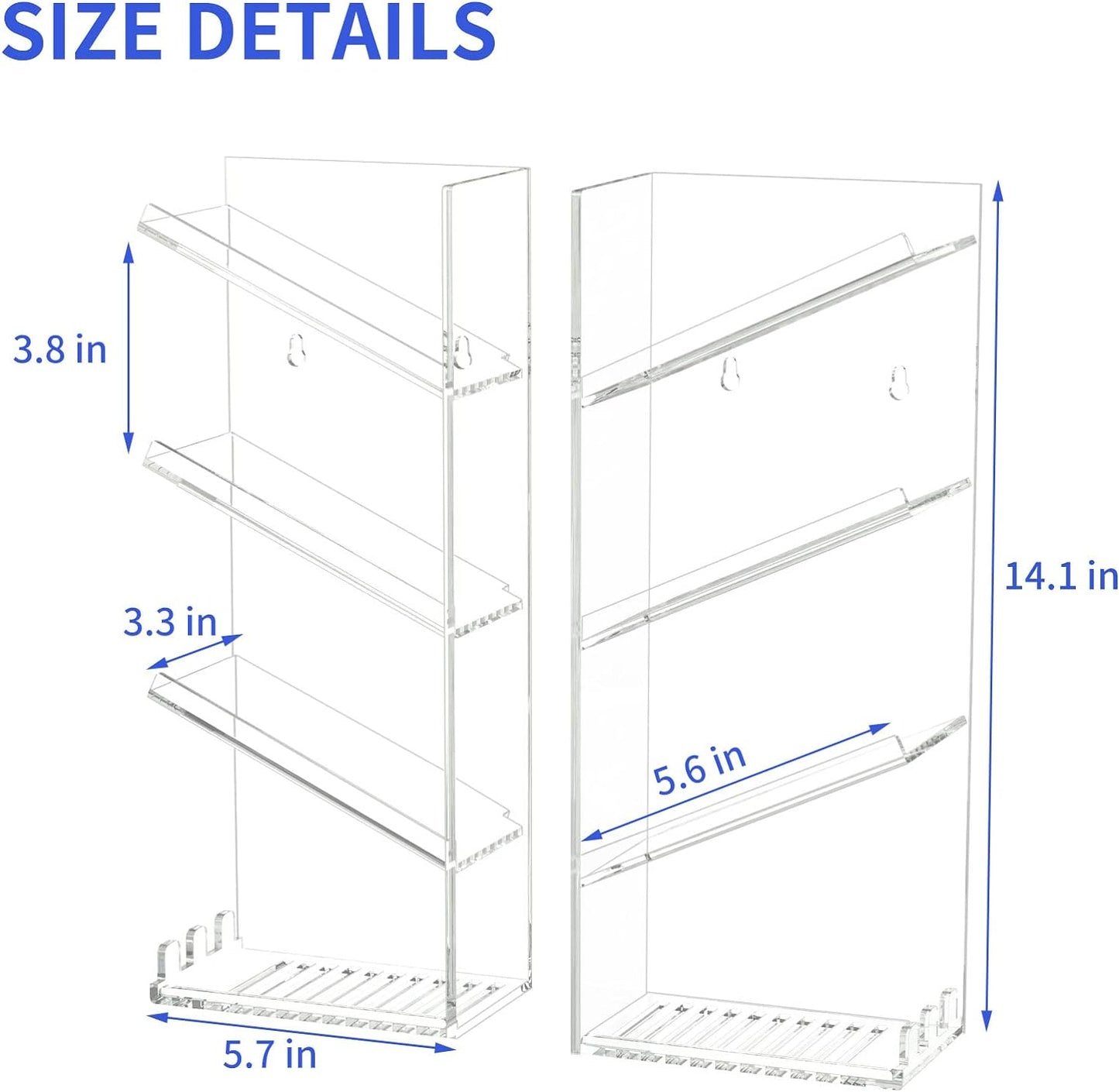 Acrylic Bathroom Organizer Caddy - Must Have No Drill Needed