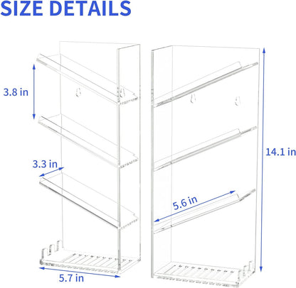 Acrylic Bathroom Organizer Caddy - Must Have No Drill Needed