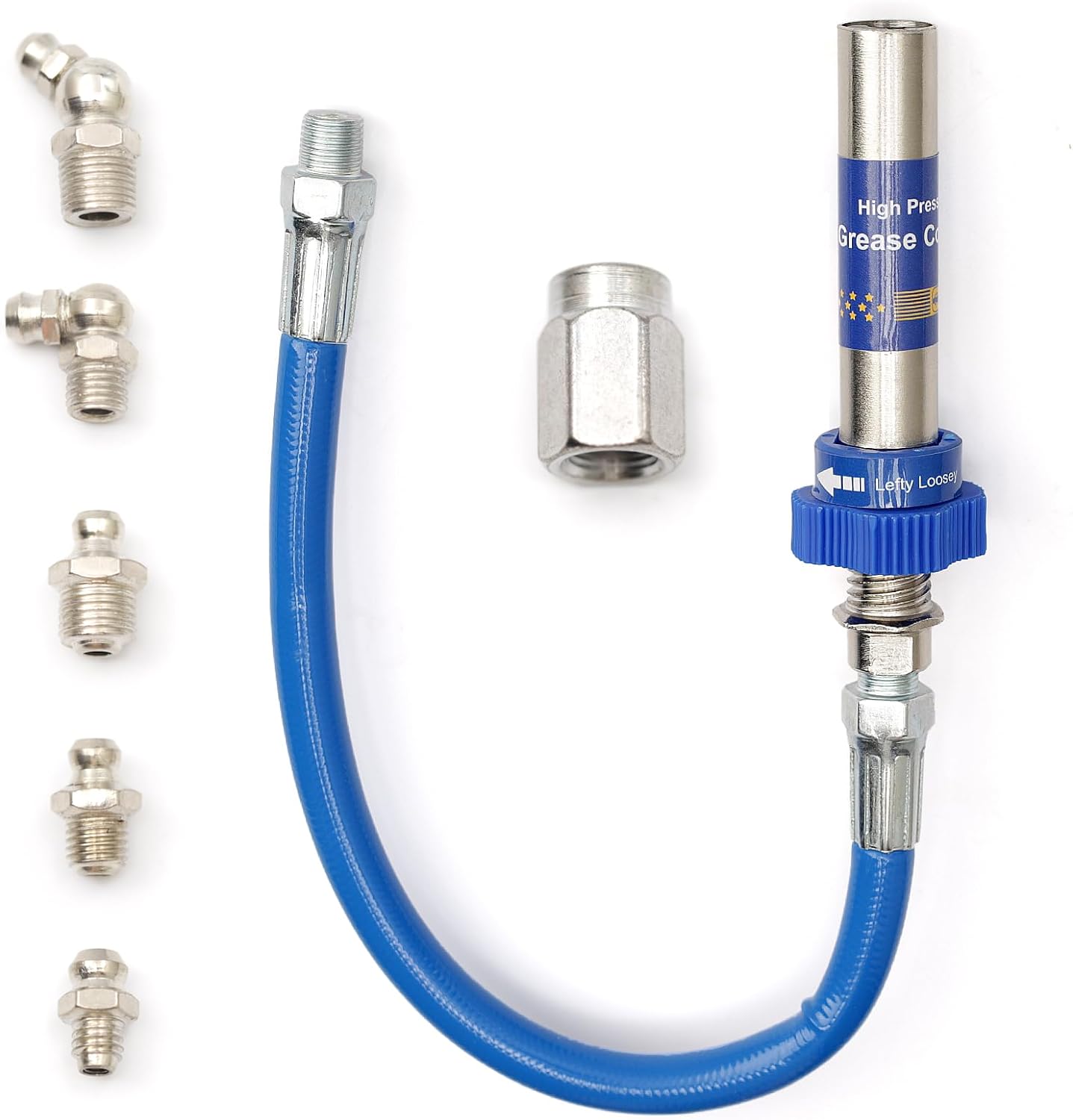 High-Pressure Grease Coupler - Heavy-Duty Fittings Adapter for Grease ...