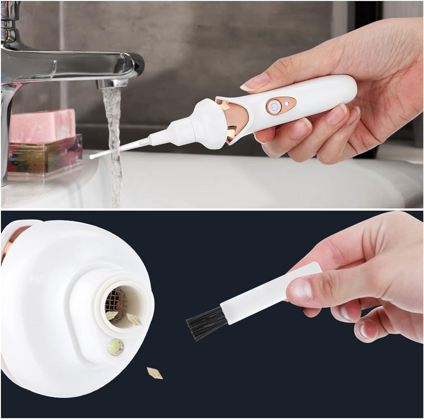 Cordless Ear Wax Remover for Gentle Ear Wax Removal - Safe and Painless Vacuum Cleaner with Spiral