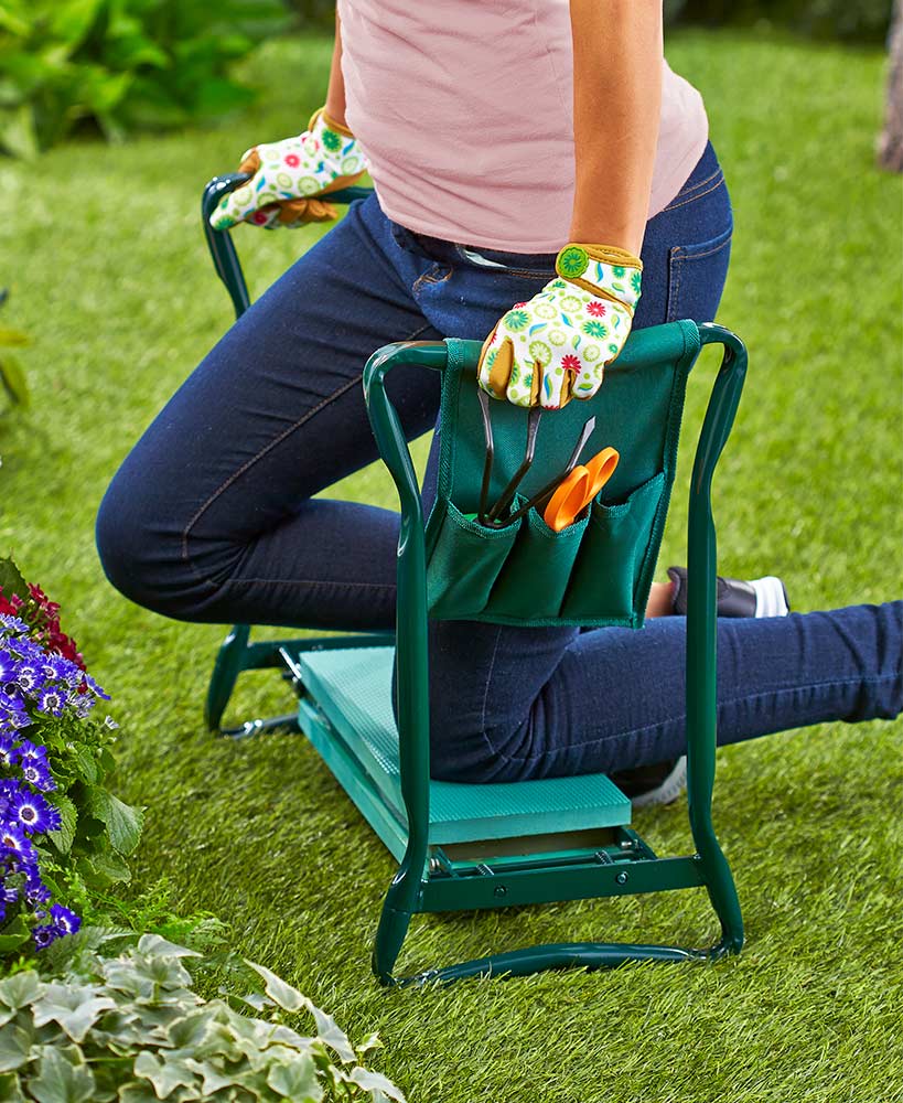 Gardening Kneeler PADDED GARDENING SEAT KNEELER WITH HANDLES Modern Aussies
