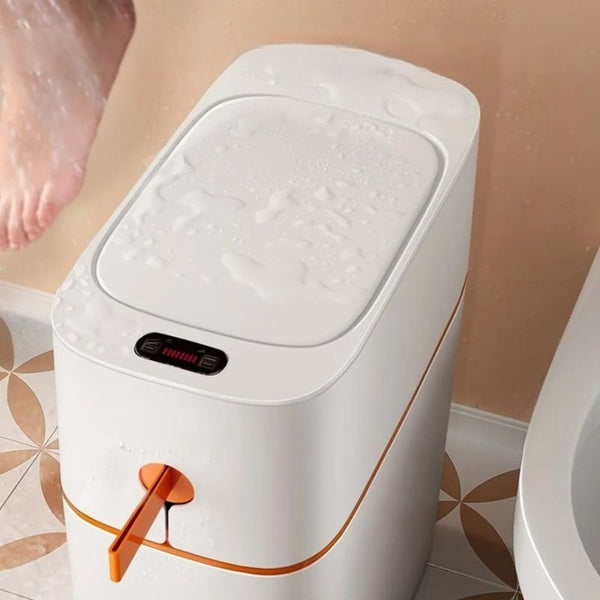 Bathroom Trash Can - Convenience with Automatic Lid Opening