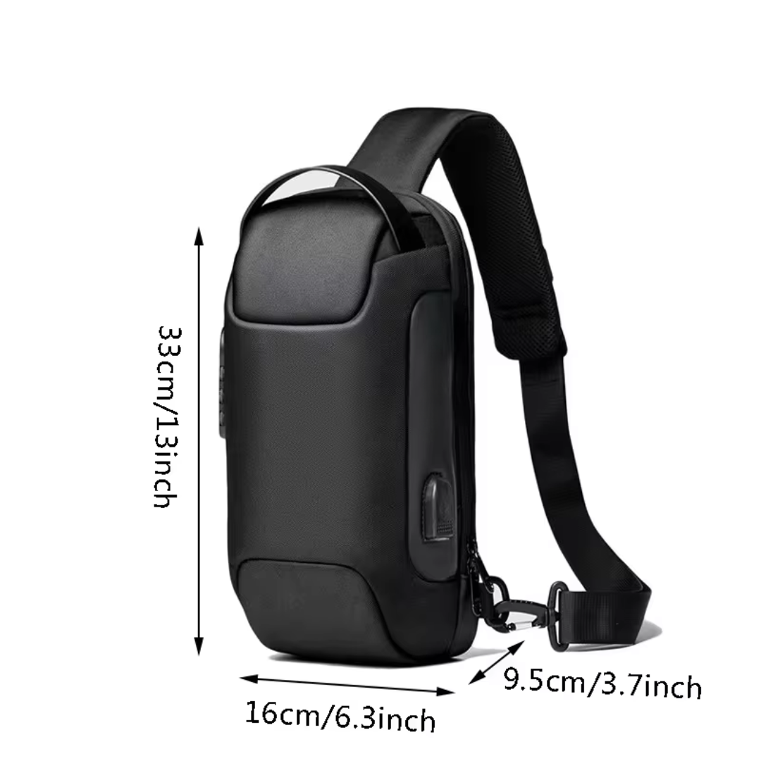 Anti-Theft Crossbody Charging Bag - Anti-theft lock for ultimate security