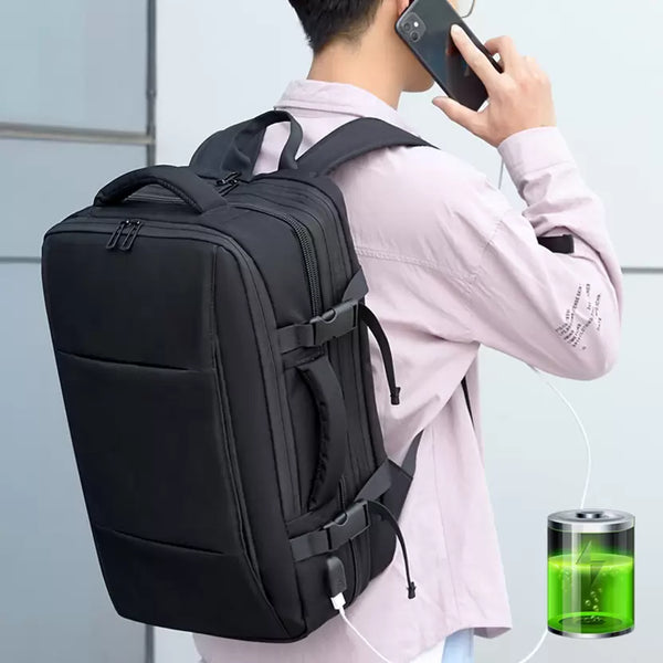Expandable Travel Backpack - Anti-theft, Waterproof Bag with Expandability upto 35L