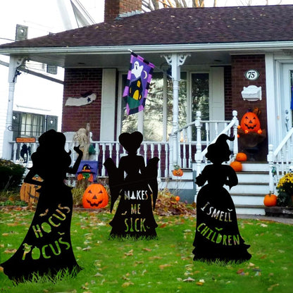 Hocus Pocus Witch Sisters Halloween Yard Decor (3-PCS)