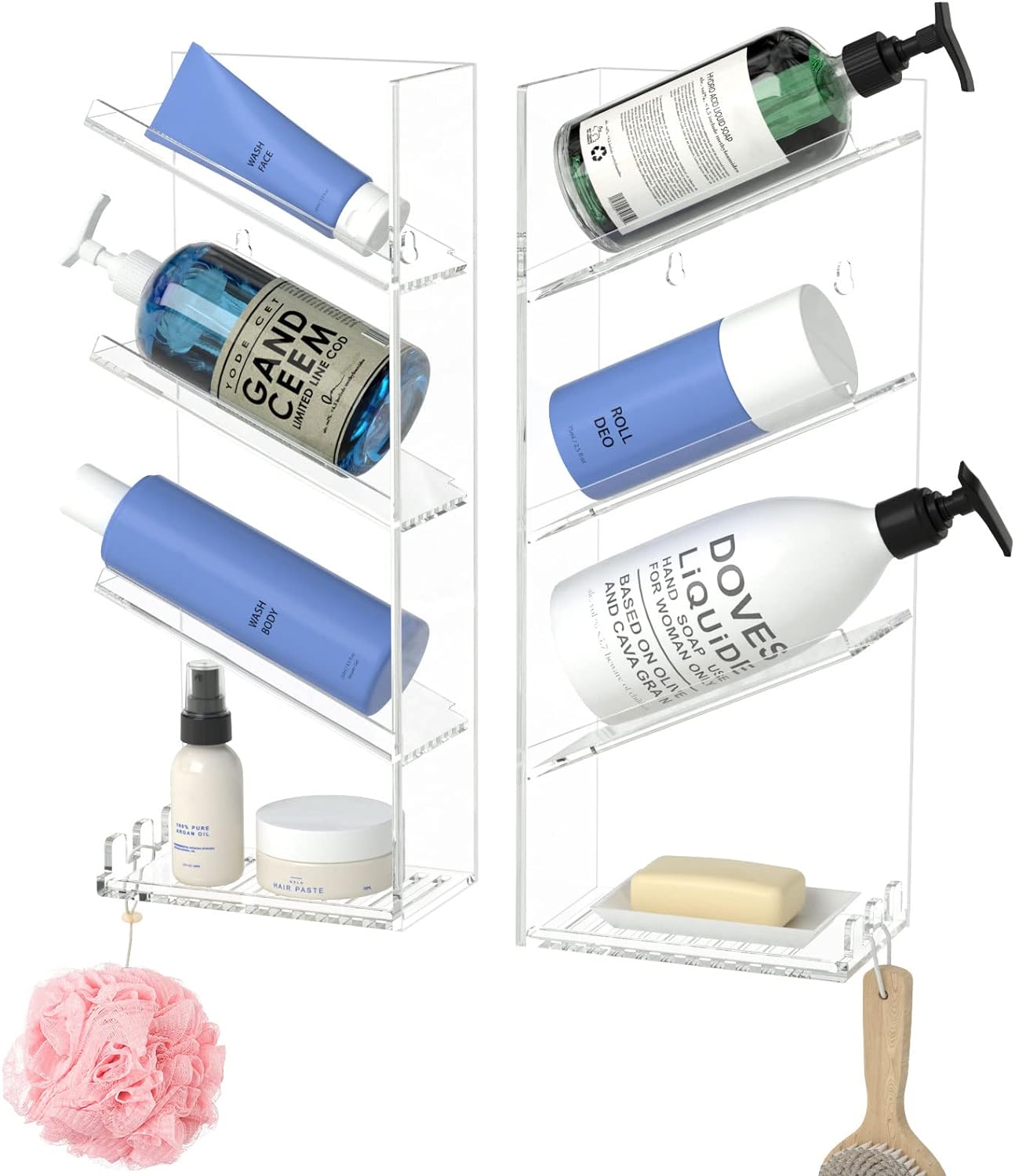 Acrylic Bathroom Organizer Caddy - Must Have No Drill Needed