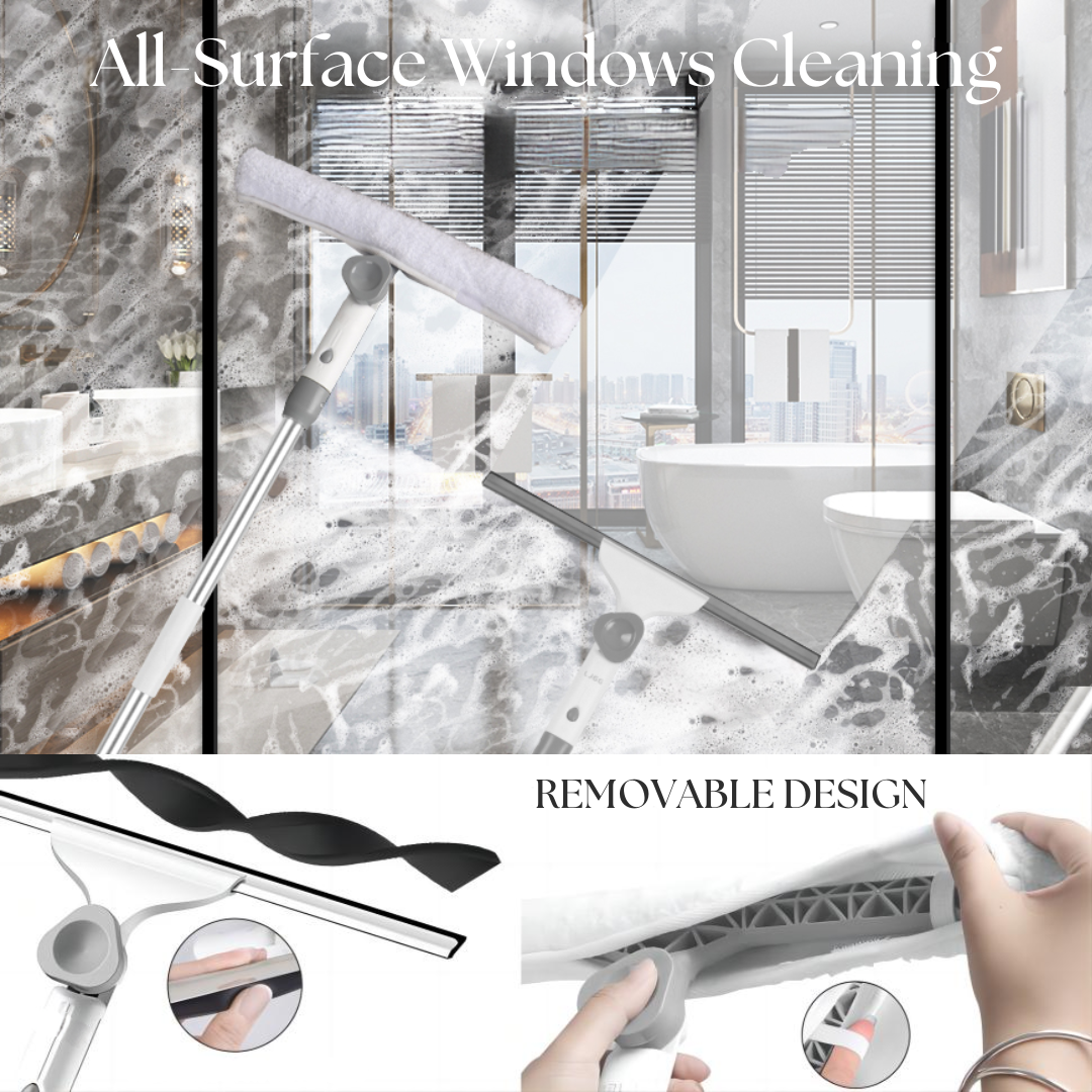 Multi-Functional Window Squeegee - Streak-Free Crystal Clear Results