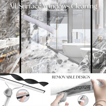 Multi-Functional Window Squeegee - Streak-Free Crystal Clear Results