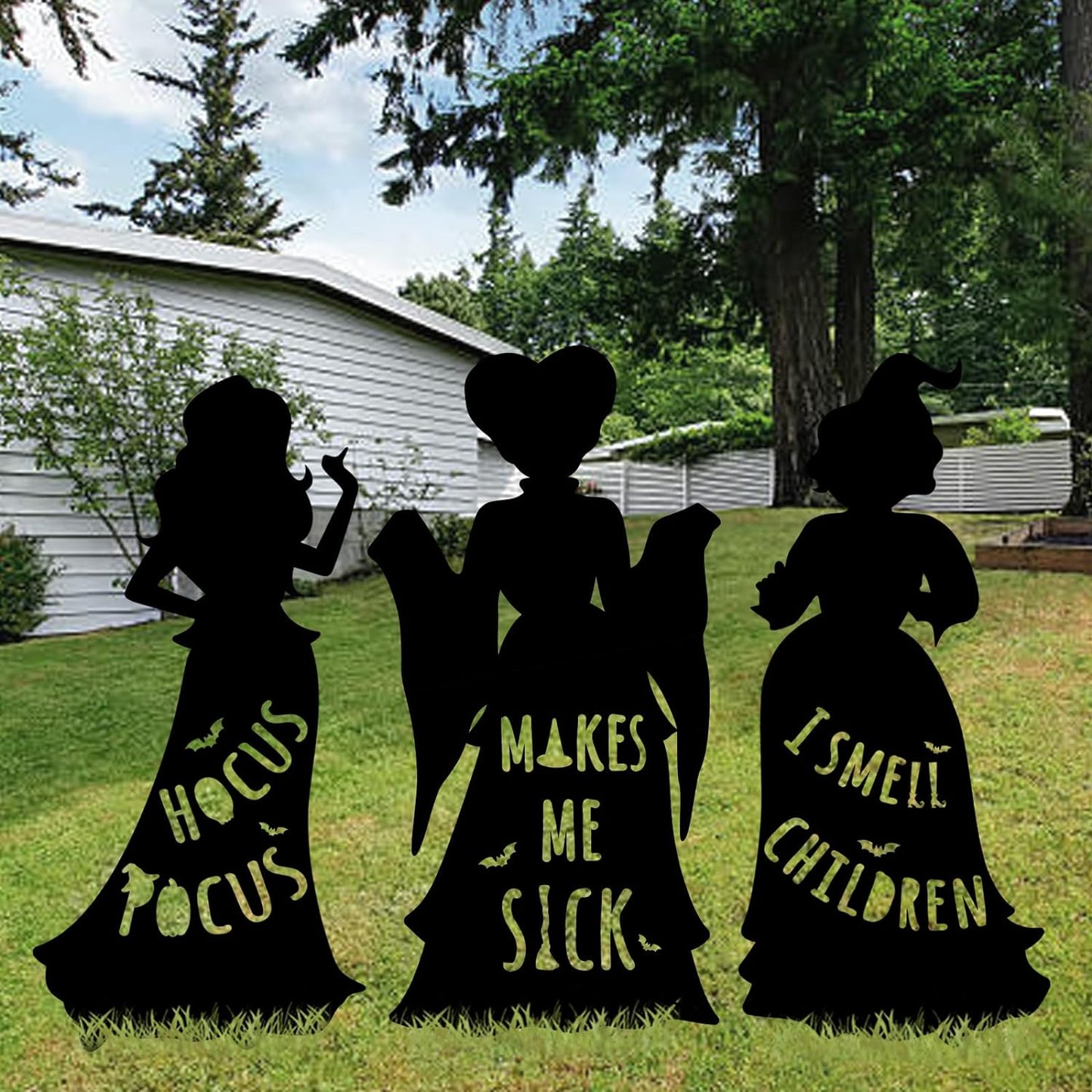 Hocus Pocus Witch Sisters Halloween Yard Decor (3-PCS)