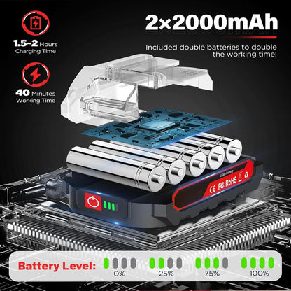Cordless 6-inch Rechargeable Chainsaw - Ideal for Tree Trimming and Wood Cutting