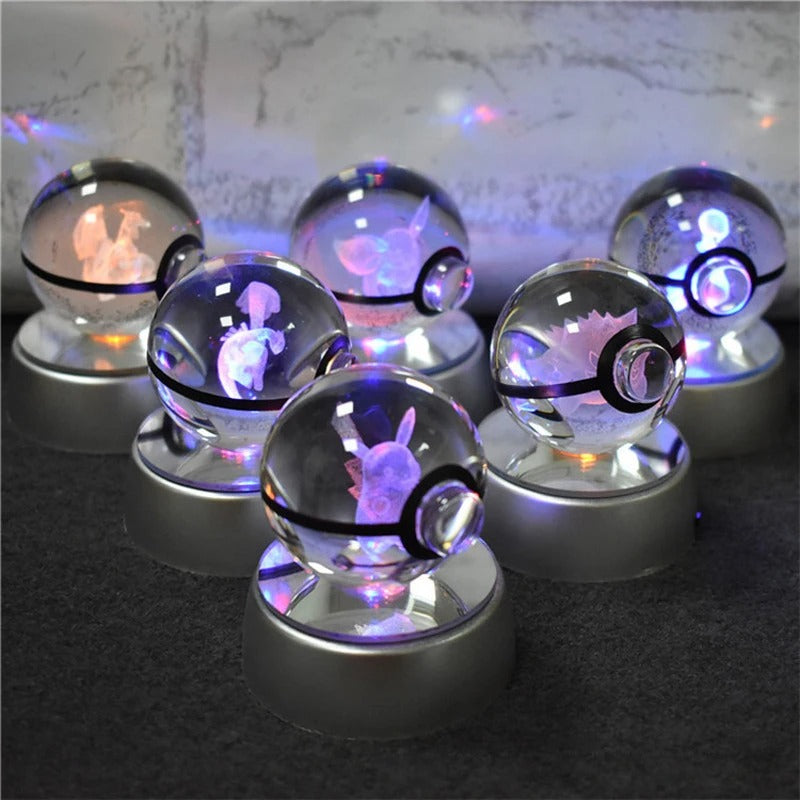 LED Crystal Ball Figures of Pokemon