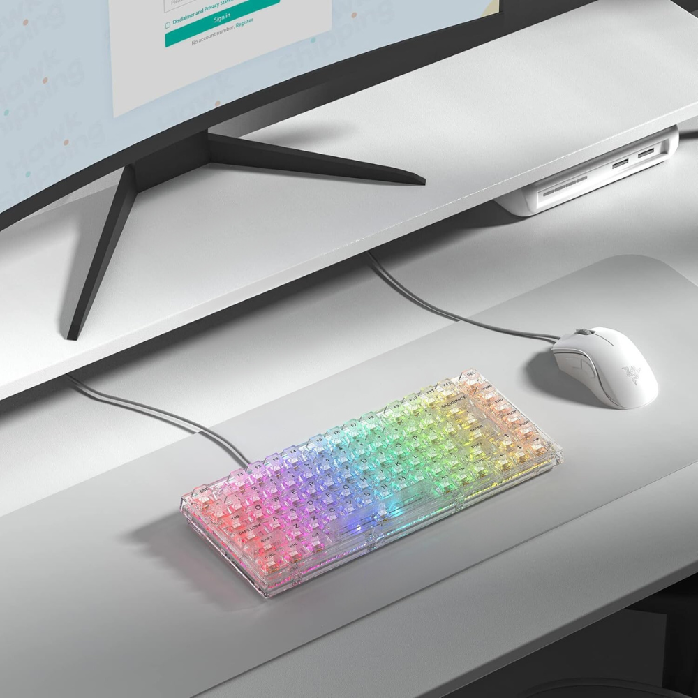 Transparent Mechanical Keyboard - Ultra-Quiet Typing Experience