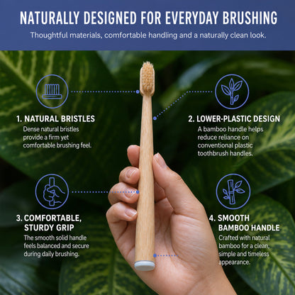 The Natural Brush - Boar & Bamboo Toothbrush