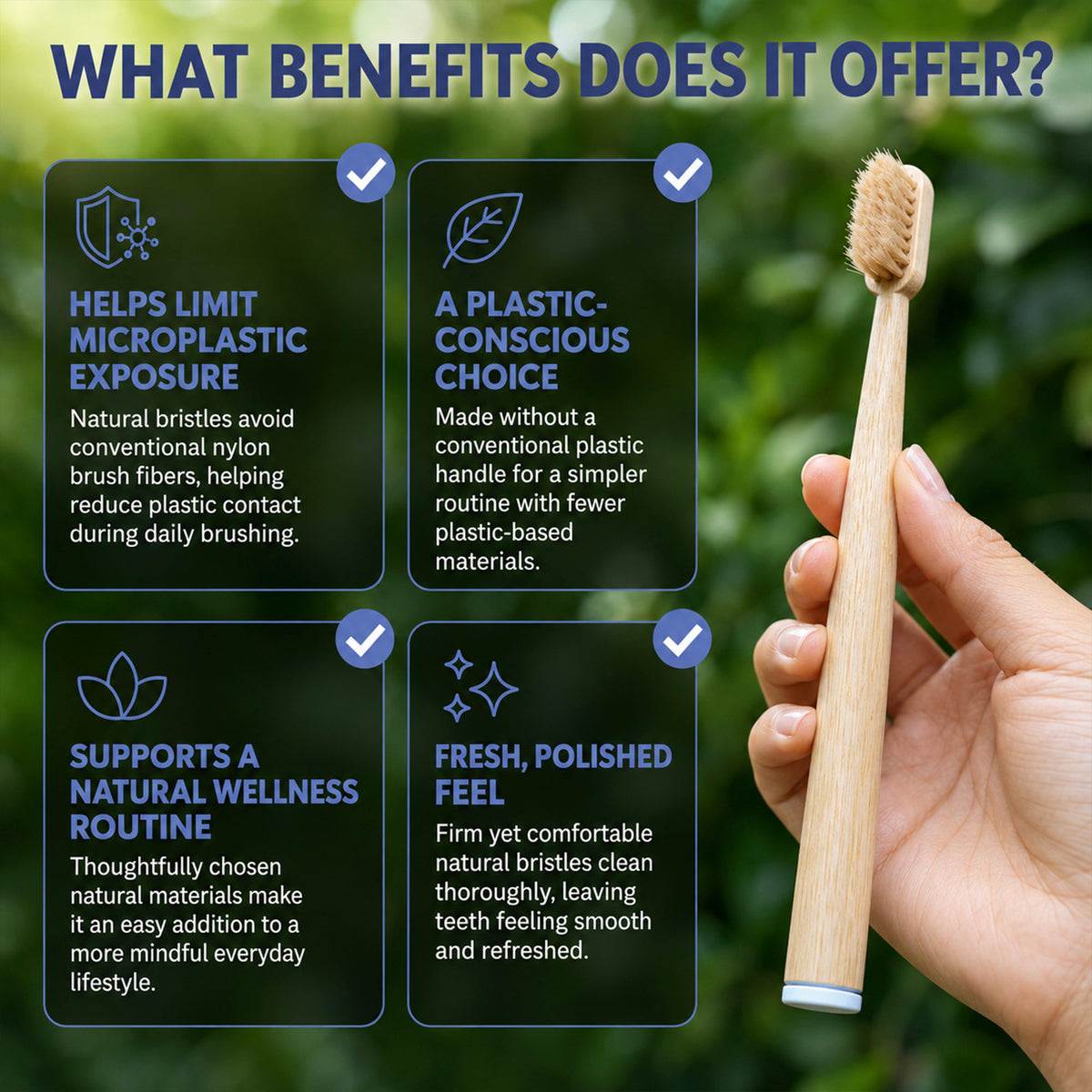 The Natural Brush - Boar & Bamboo Toothbrush