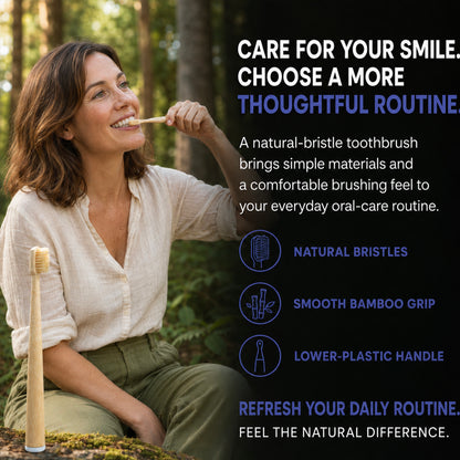The Natural Brush - Boar & Bamboo Toothbrush