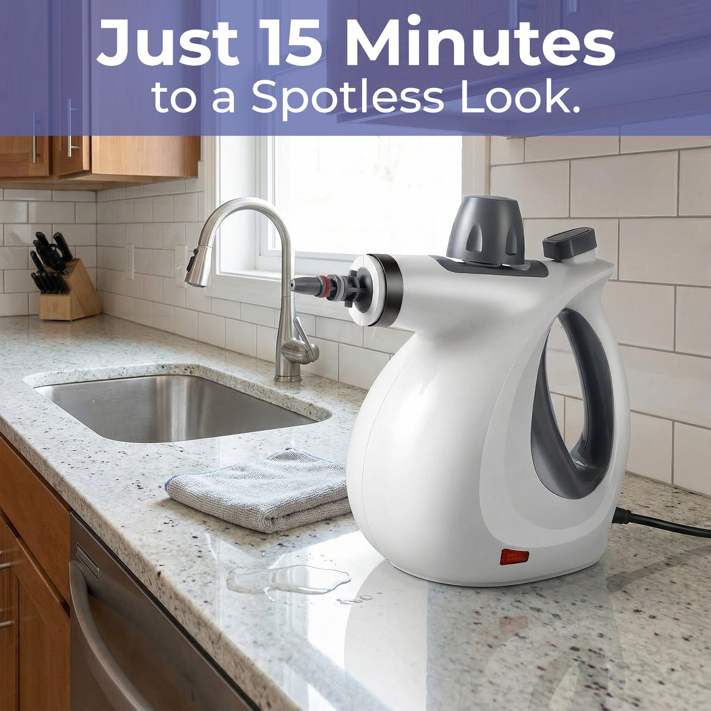 Portable Steam Cleaner – Pressurized, Multi-Purpose Use